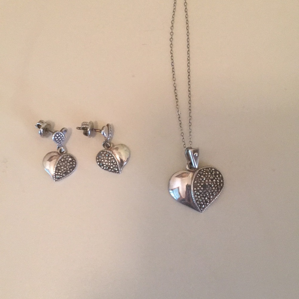 Sterling silver and marcasite